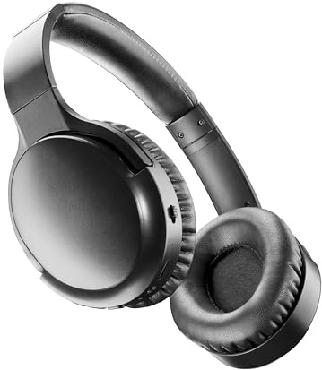 Music Sound - VIBRA - Cuffia Bluetooth Wireless con tecnologia Active Noise Cancelling - Elimina i rumori provenienti dall'ambiente esterno - Archetto regolabile - 35 Ore di Play Time - Nero