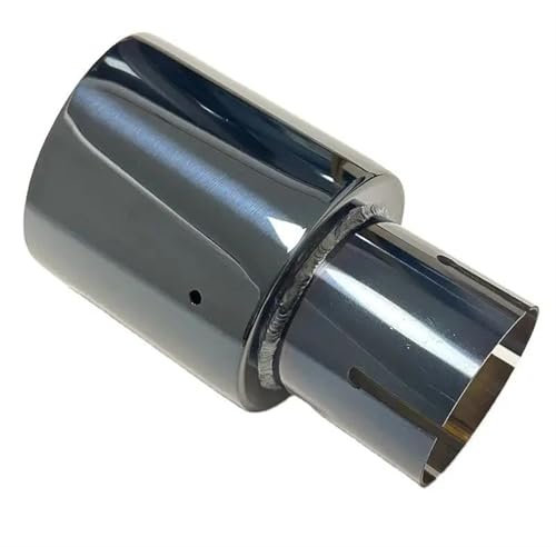 FUNFOB Auspuffblenden 1 Stück Auspuffrohr Edelstahl Titan Schwarz Schwanz-Hals-Horn-Auslass Großer Durchmesser 89 Mm 101 Mm 114 Mm Größe Auspuffblende(51mm-114mm)