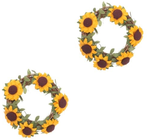 VILLCASE 2 Pezzi Decorazione Appesa Alla Di Girasole All'aperto Ciondolo Ghirlanda Di Girasole Decorazioni Arredamento Appeso Al Muro Decorazione Da Appendere a Ghirlanda Stoffa