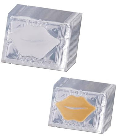 Beavorty 20 Stück Pflegende Lippenpads aus Synthetischem Material für Tägliche Anwendung Feuchtigkeitsspendende und Glänzende Lippenpflege in Silber