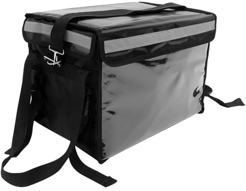 NUOBESTY Isolierte Mahlzeitenbox 32l aus Nylon für Warme Speisen, Tragbar | Leicht und Wasserabweisend, für Innen und Außeneinsatz, Schwarz, Passend für Mitnahme und Transport