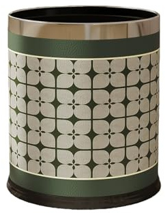 YIORYO Abfalleimer aus Leder, 10 l oder 15 l, for Badezimmer, Gäste-WC, Küche, Haushalt und Büro(10L)