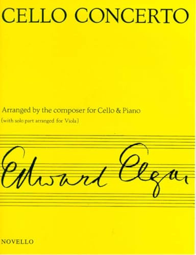 Concerto For Cello Op.85.: Arranged for Viola & Piano