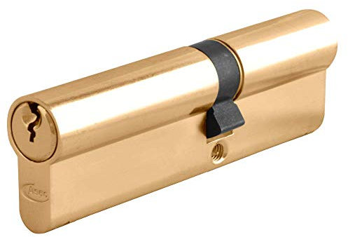 Asec Polished Brass 120mm 6-Pin Euro Double Cylinder - 75/45