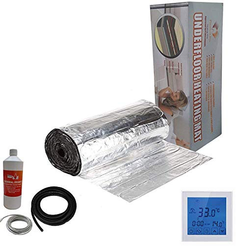 Nassboards Premium Pro Elite - Electric Underfloor Pro Elite Foil Heating kit 150w - 8m² - White Touch Thermostat