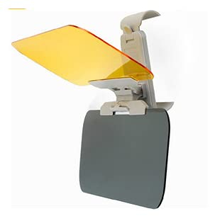 Riloer Anti-Dazzle Sonnenschutzspiegel 2 in 1 Universal HD Auto UV-Blendschutz Tag & Nachtsicht Universal Flip Down Shield Sonnenblende Set - Nachtfahrbrille verbessert Kontrast - Schutz Fahren Universal Auto Anti-Blendschutz