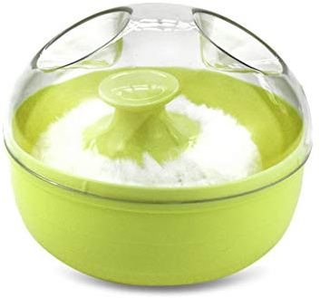 ENDUL Éponge portative de bouffée de Poudre de Talc de Corps Mou de bébé + récipient de Caisse utile