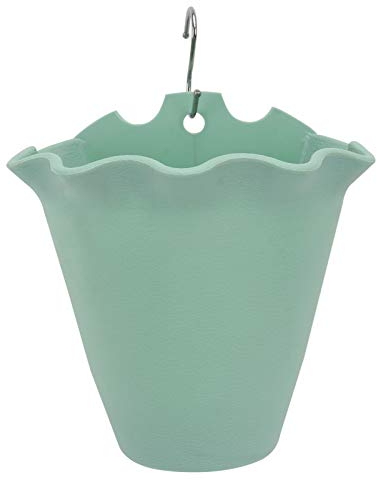 Cabilock Hängender Blumentopf zum Aufhängen Kunststoff Pflanzgefäß Blumenkasten Hängetöpfe Wand Pflanztopf Übertopf mit S Haken Luftpflanzen Halter für Indoor Outdoor Garten Deko Eimer