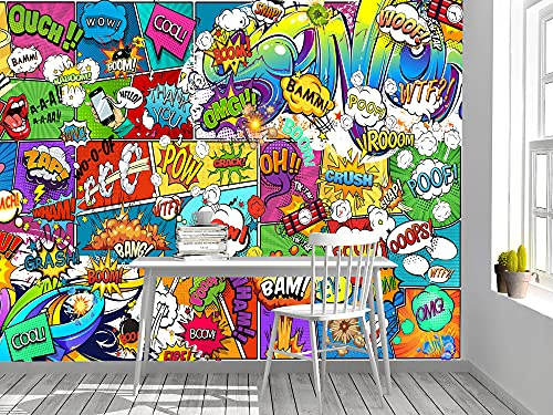 Oedim Papel Pintado Infantil para Pared Comic | Mural | Papel Pintado Infantil | Decoración comedores, Salones, Habitaciones