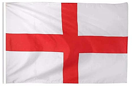 Bandera de Inglaterra, bandera de Reino Unido, bandera de Reino Unido, tamaño 145 x 90 cm, tejido de poliéster con trabilla para el mástil