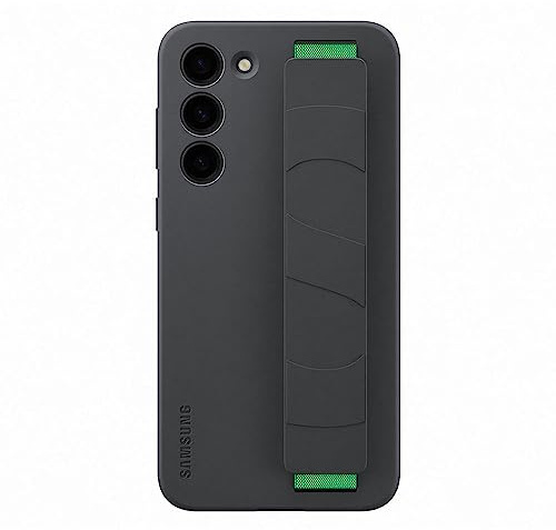 Samsung Silicone Grip Smartphone Case EF-GS916 für Galaxy S23+, Handy-Hülle, Fingerhalterung, Schlankes Design, Black