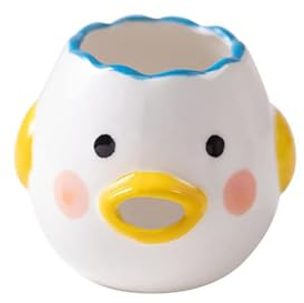 Fnjuucw Niedlicher Eiertrenner Kreative Keramik Kleines Huhn Eigelb Separator Erbrechen Huhn Kleine Eier Filter Splitter Backbedarf Kreatives Küchenwerkzeug Spülmaschinenfest (B)