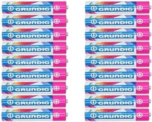 Grundig Pile Alcaline AAA/LR03 - Confezione da 18 Pezzi - Pile da 950mAh/1.5 V