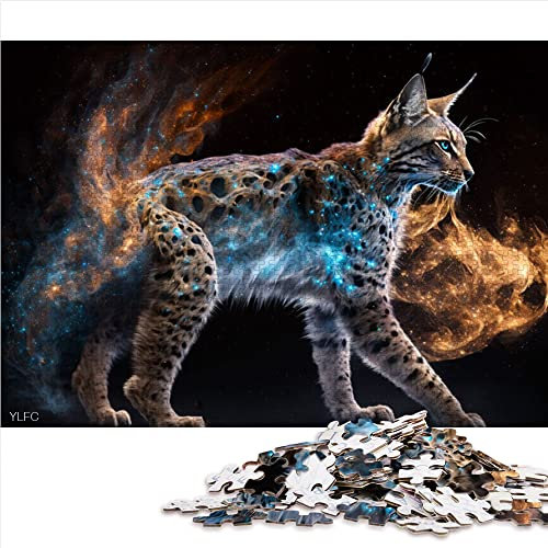 CARGIS Puzzles für Erwachsene 1000 Teile Tier Luchs Holzpuzzle Erwachsene und Kinder (Größe 50x75cm)