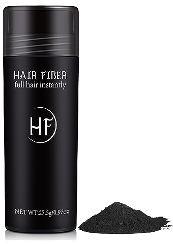 Professional Hair Fibres Powder - Instantly Conceals Thinning Hair & Bald Spots - Black