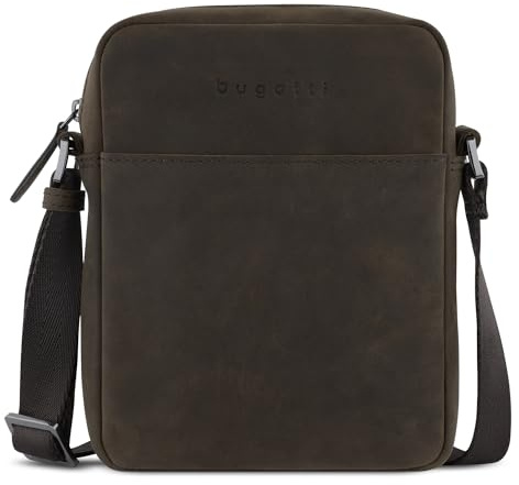 bugatti Luca kleine Schultertasche aus echtem Leder, Cross-Body Umhängetasche