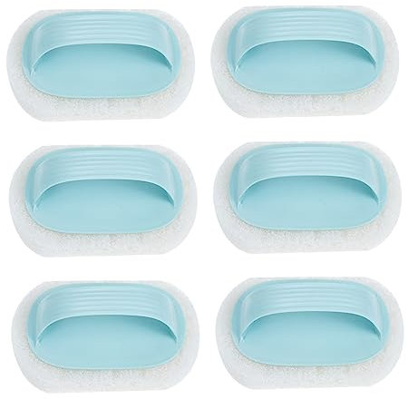6St Reinigungsbürste Waschbecken Rost Gitter Bürste Haushaltsreiniger Flat-Top-Gasgrill Schrubber für Grillroste gegrillte Rostbürste Schwamm Badebürste Grillbürste Plastik