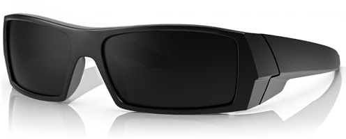 WISTON Z87 Sunglasses Wrap Around Sunglasses for Men Rectangular Safety Glasses UV400 for Sport Working 8231 Matte Black/Grey Lens