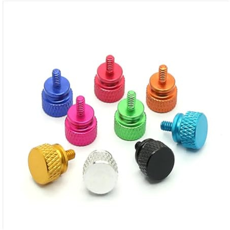 5st 6#-32x6 /M3.5 Aluminium Steg tumskruv Datorfodral Skruv räfflade handskruvar anodiserade 11 färger (Color : Royal blue, Size : 5pcs)