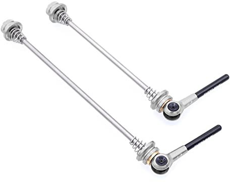 TAIGUHUI Sgancio Rapido Bici Ti Bicycle Quick Release Lever a sgancio for MTB. Bici da Strada 100/130 135mm Mozzo Ruota Leggero Spiedini rapidi Perno Ruota Posteriore MTB(Material:Gray)