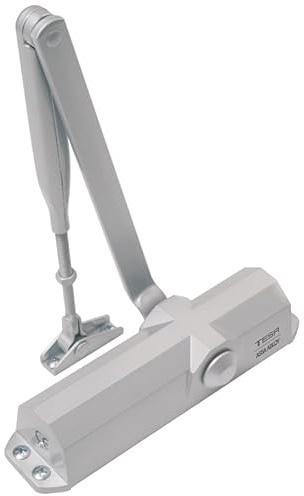TESA CT1800 Cierrapuertas con Brazo Articulado, Plata, sin Retención, EN 1154 Tamaño 2/3/4, hasta 1100 mm