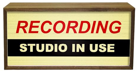 Light Box Recording Studio In Use |Illuminated Light Up LED Room Sign | Retro Sound Studio Design | DJ Social Media Influencer Lighting Gift | Bright Display For Podcasters And Music Artists