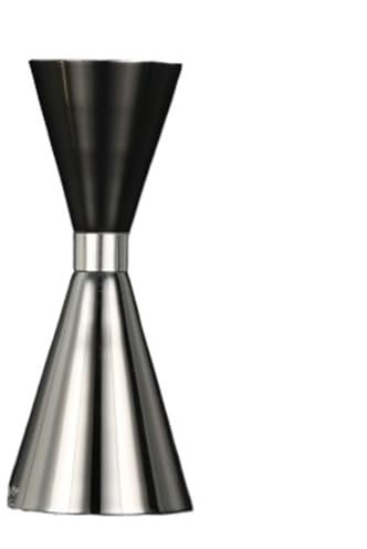 CHFYIJYHM Jigger en Acier Inoxydable, Mesure de l'alcool, for Une Distribution Efficace de Cocktails, Aspect Brillant, Nettoyage Facile(Black 30-60ml)