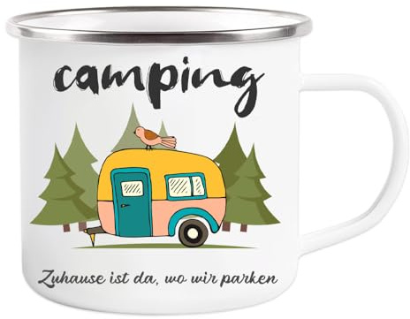 Camping Zubehör, Camping Geschenke Emaille Tasse Lustig, Campingbecher | Wohnwagen Zubehör Campingtasse, Campingzubehör Campingtassen, Emaille Becher Camping, Wohnmobil Geschenk Camping Becher