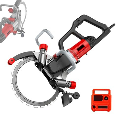Brushless Concrete Ring Saw with High Power 3000rpm, Linkage Water Pump for Extreme Cutting Speed, Ideal for Slotting Brick, Granite, Marble, and Concrete