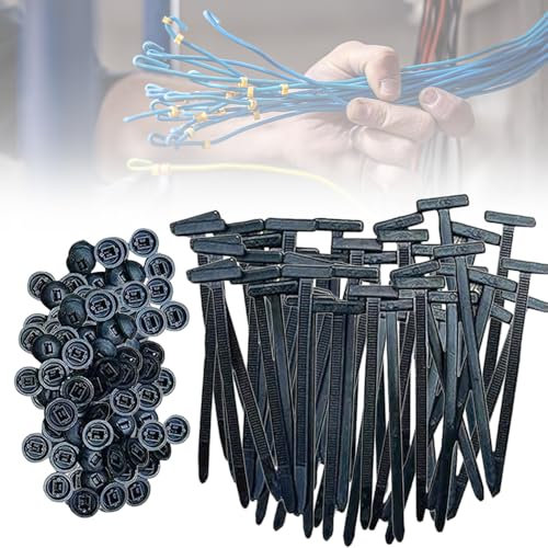 Serre Cable,Attaches Autobloquantes Universelles en Nylon Rivets en Plastique pour Réparation Automobile, Fixation Rapide et Trou (50 Pcs)