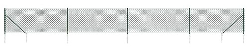 Clôture en grillage vert 1,1 x 10 m avec piquets de sol – Clôture brise-vue stable pour jardin, terrasse et terrain – Montage facile, résistant aux intempéries et durable