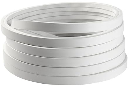 URCheers Flexibles Silikon Profil, 12X12 mm, LED Leiste Profil und Diffusor, Einbettbar Weiche Biegsames LED Neon Profil für LED Stripes bis 8 mm, IP65 Wasserdicht, 120° Beleuchtung (5 M)