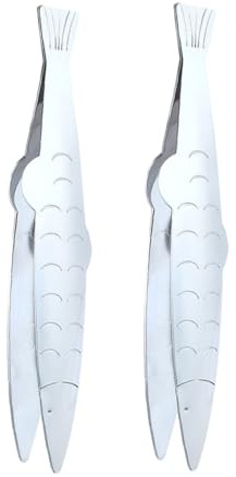 MOKKHNB 2pièces Pince à Poisson Lot de Acier Inoxydable pour Épiler Arêtes Et Poils De Volaille Accessoire De Cuisine Pratique