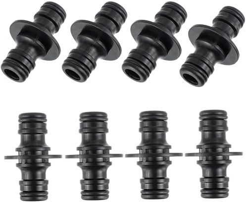 CDDCWZ 8 Piezas Conector de Manguera de Doble Enchufe, Manguera de jardín de Doble Enchufe de 1/2 Pulgada, Pieza de conexión de Conexiones para una conexión Segura de la Manguera de la casa de jardín