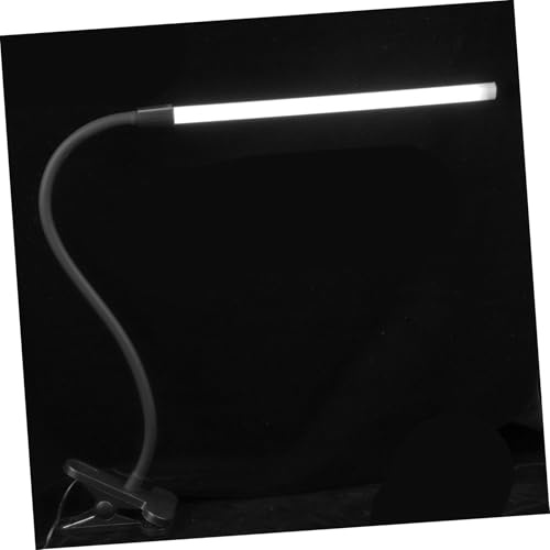 TOBBOMEY LED Desk Lamp for Eye Protection Black Clip-Type Light with Wired Switch Bedside Reading Lamp for Bedroom and Study Practical Home Night Light for Students