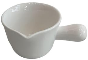 Gravy Boat Colourful Ceramic Dipping Dish - Gravy Boat & Seasoning Cup(White)