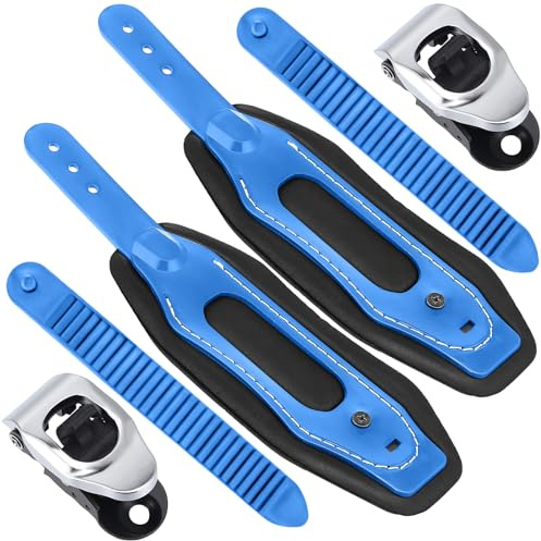 Soulchen 2 Pcs Snowboard Bindings Ankle Straps Replacement Black 11 x 3 Inches Ski Board Ankle Straps Snowboard Bindings Tool for Ski Boot Tool Skiing Skateboard Universal Accessories(Blue)