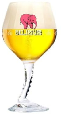 Delirium 50cl Beer Glass – Official Belgian Chalice – Classic Belgian Ale Glassware