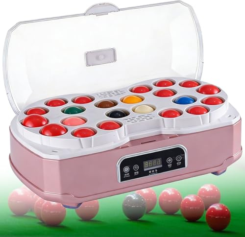 Biljardbollpolerare och rengöringsmaskin med LCD-skärm, torkfunktion och ullfilt för 22 snookerbollar – automatiskt rengöringssystem