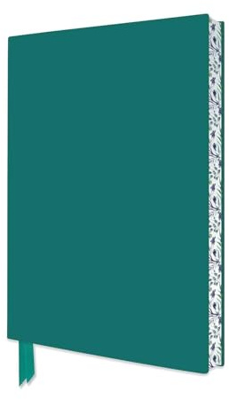 Teal Artisan Notebook (Flame Tree Journals): Unser hochwertiges, liniertes Blankbook mit Softcovereinband aus Kunstleder und farbigem, künstlerisch gestaltetem Buchschnitt (Exquisit Notizbuch DIN A 5)