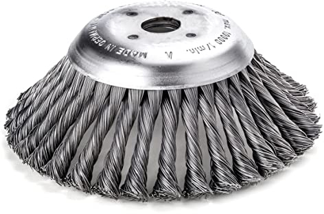 Ratioparts 6-5621 Brosse à herbe sauvage 170 mm 32 x 0,5 mm Tresses 20 mm Alésage anti-herbes Argent