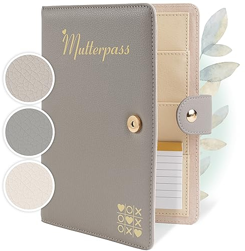 TWIVEE - Mutterpasshülle - Organizer mit Magnetverschluss - Mutter-Kind-Pass - Deutscher Mutterpass - Inkl. Notizblock und 8 Fächern