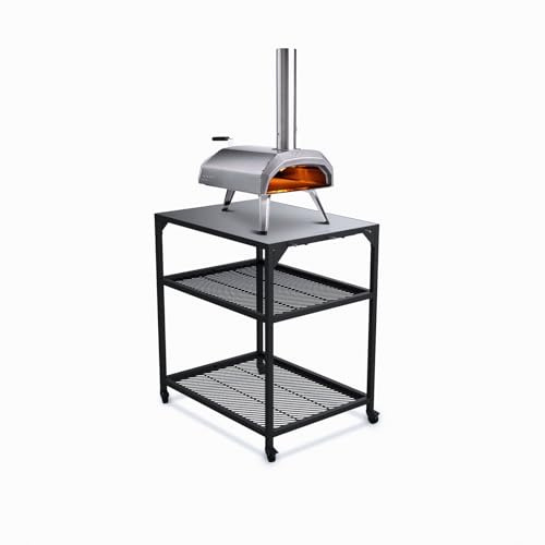Ooni Modular Stainless Steel Table – Medium Size – Stainless Steel Kitchen Trolley – Outdoor Oven Table – Accessories