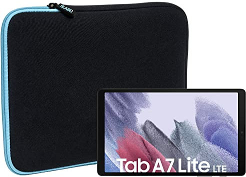 Slabo Sleeve Bag Custodia Protettiva per Tablet per Samsung Galaxy Tab A7 Lite 8,7 2021 (LTE) Custodia per Neoprene Phablet - Turchese Nero | Turquoise Black
