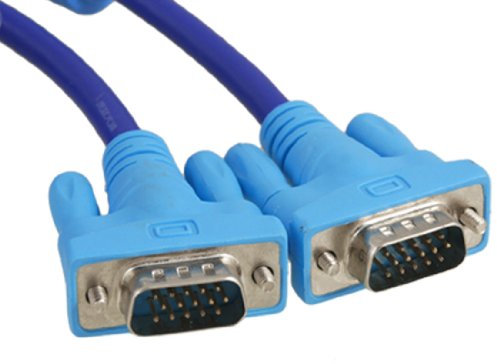Ruilogod 3 metros HD 15Pin azul macho a macho VGA Monitor Cable de extensión