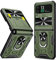 Doeshine Funda para Samsung Z Flip 4, Rotación Soporte, 9H Pantalla de Lente Protector, Carcasa para Samsung Galaxy Z Flip 4 5G 2022 (Verde)