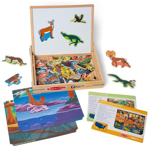 Melissa & Doug nationalparker träbild matchande magnetiskt spel – barn djurmagneter aktivitet för pojkar och flickor i åldrarna 3+