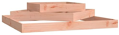 vidaXL Pflanzkübel, Blumenkasten 3-stufiges Design, Hochbeet für Garten Dekorativ, Pflanzpyramide Kräuterpyramide, Massivholz Douglasie