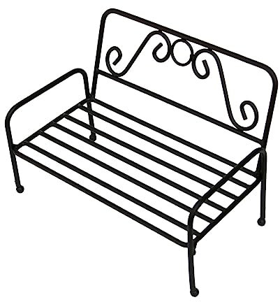 kowaku 1/6 Puppenhaus Draht Schmiedeeisen Stuhl DIY Handwerk Fee Garten Zubehör Puppenhaus Möbel für Fee Garten, Sofa