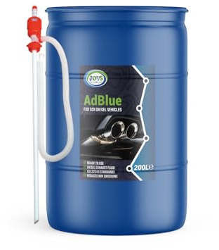 JOVS AdBlue 200 Litre Barrel Universal Diesel Exhaust Fluid Additive For Car Commercial (SCR) -Crystal Clean Treatment, ISO 22241 Compliant, Injected into Engine Exhaust Gases – DEF